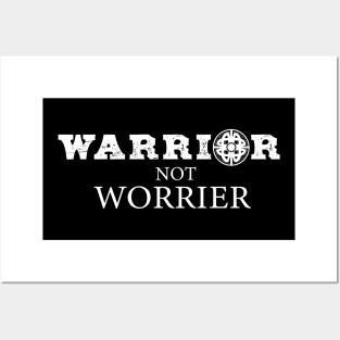 Warrior not Worrier Fighter Optimism Posters and Art